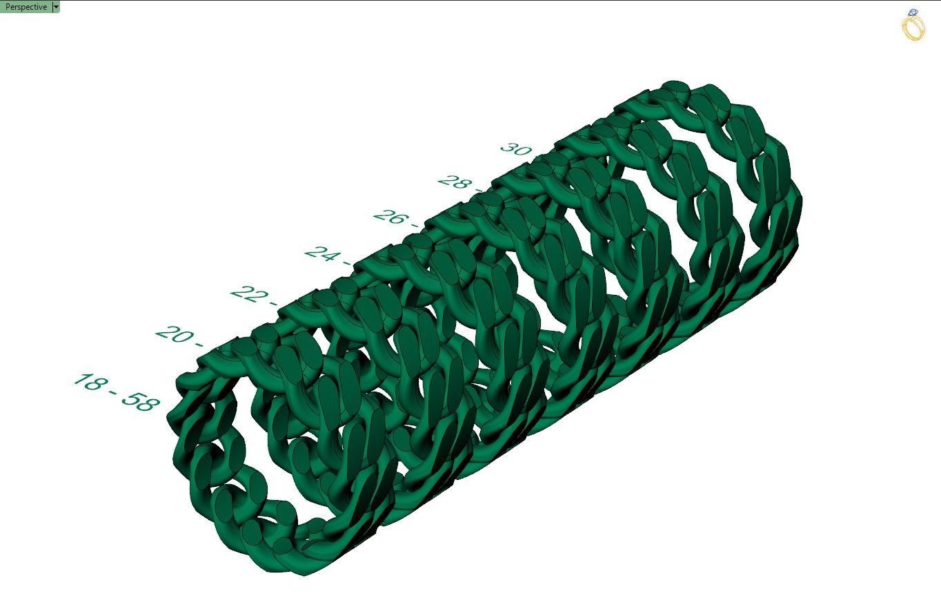 Cuban rings 3D print model_6