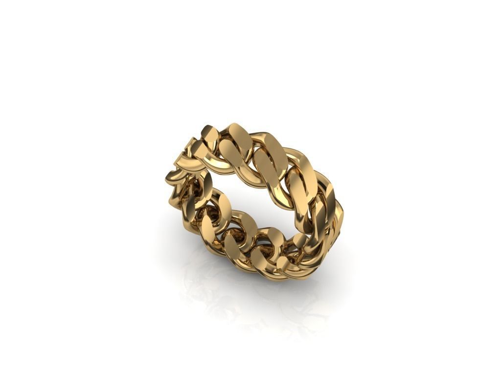 Cuban rings 3D print model_3