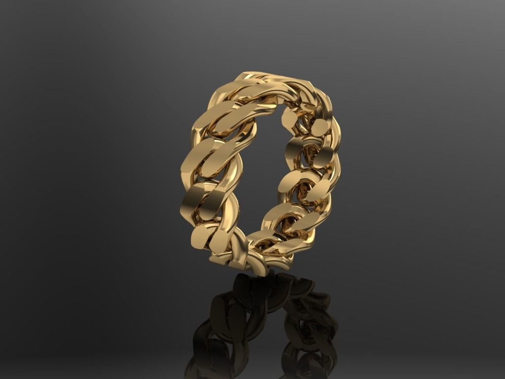 Cuban rings 3D print model_4