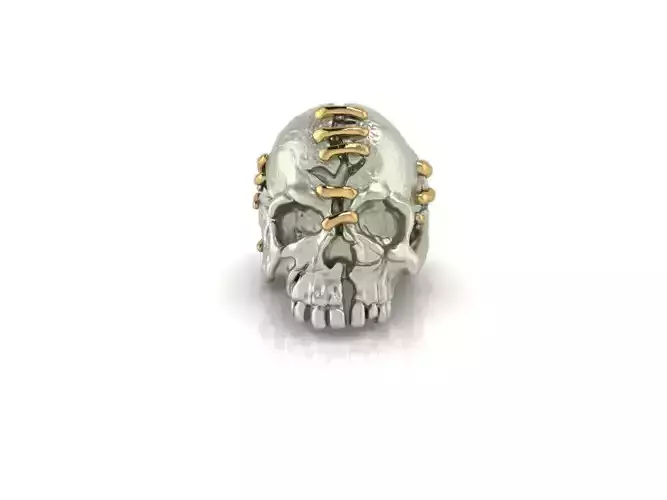 Ring sewn Skull 3D print model
