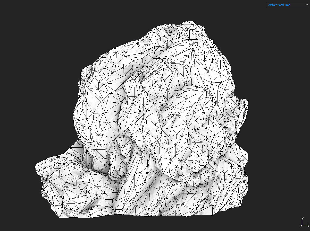 Low poly sharp block mossy rock 181114 Low-poly 3D model_9