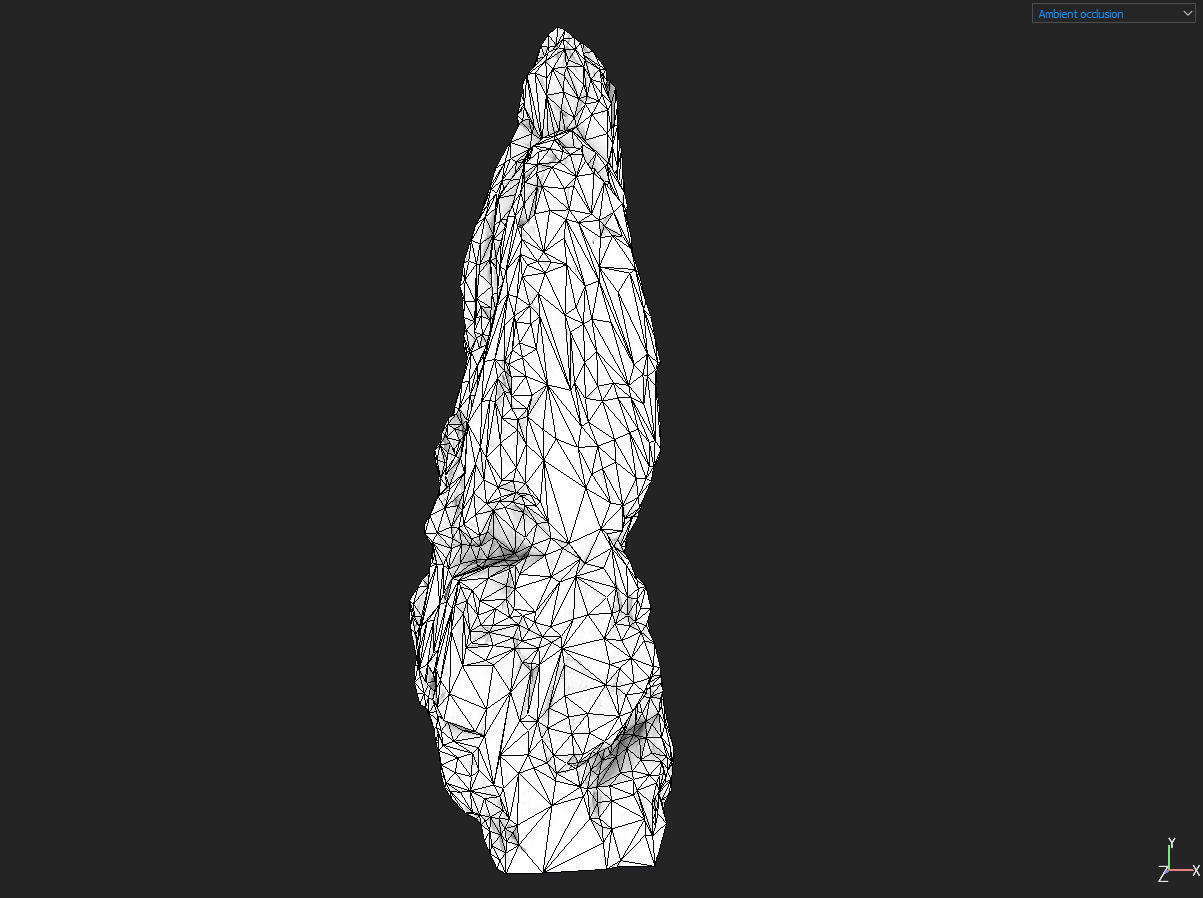 Low poly sharp block mossy rock 181114 Low-poly 3D model_29