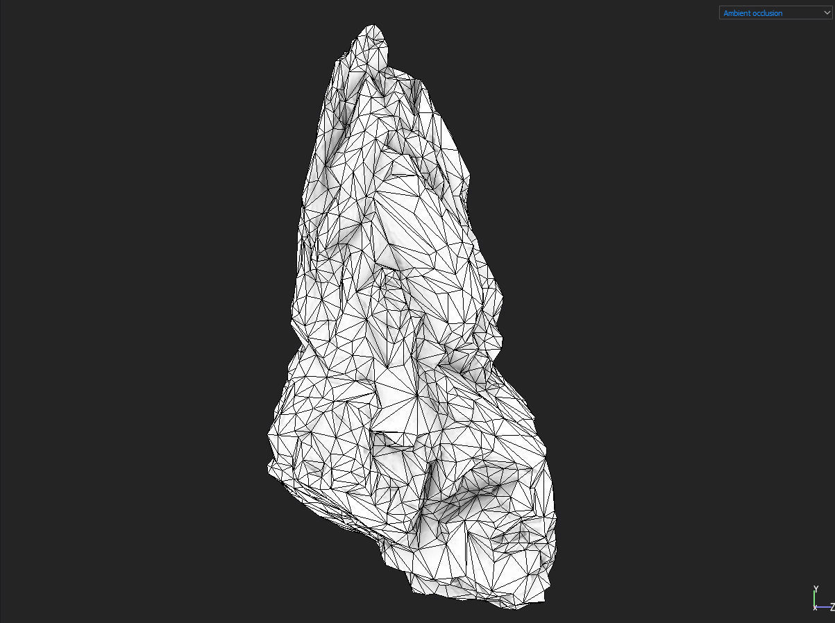 Low poly sharp block mossy rock 181114 Low-poly 3D model_41