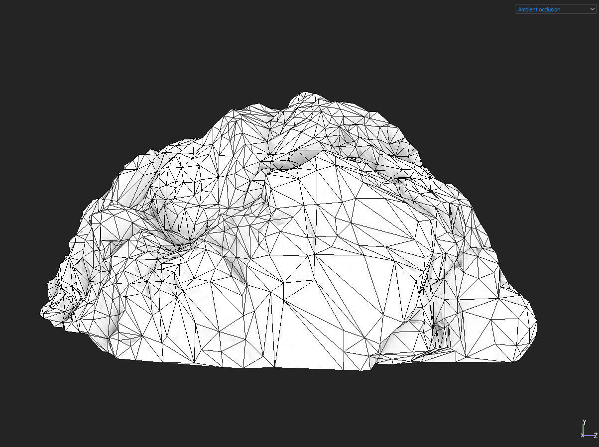 Low poly sharp block mossy rock 181114 Low-poly 3D model_33