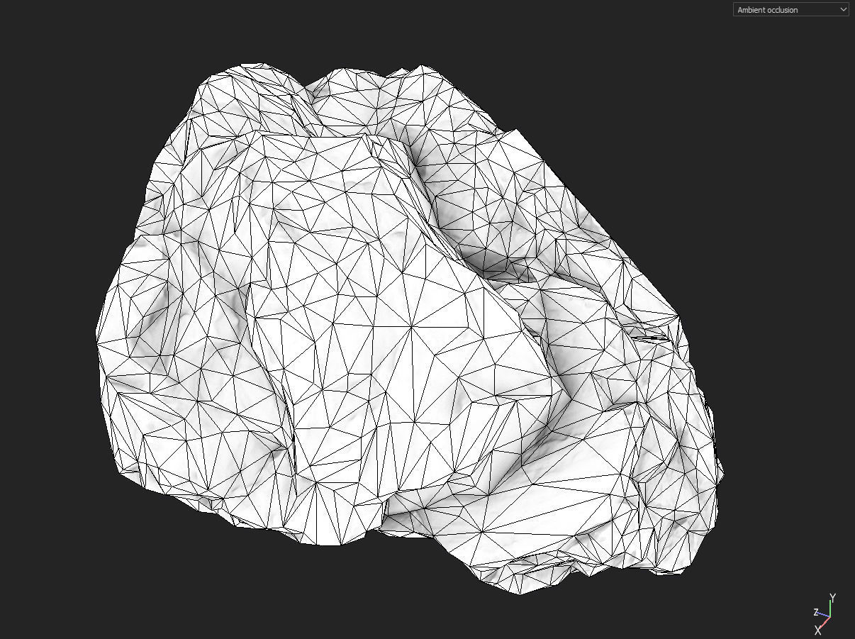 Low poly sharp block mossy rock 181114 Low-poly 3D model_13