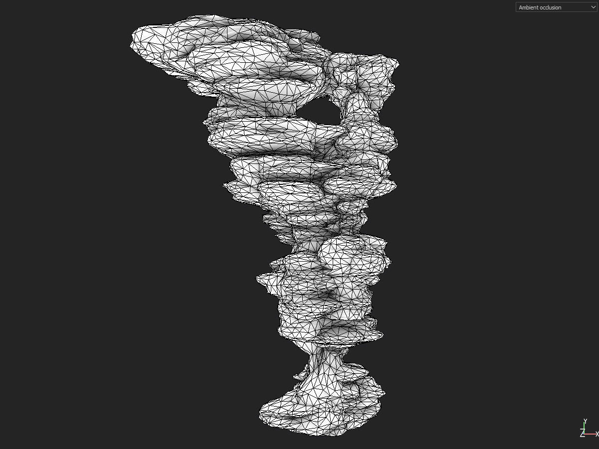 Low poly Scifi Column Sandstone Low-poly 3D model_22