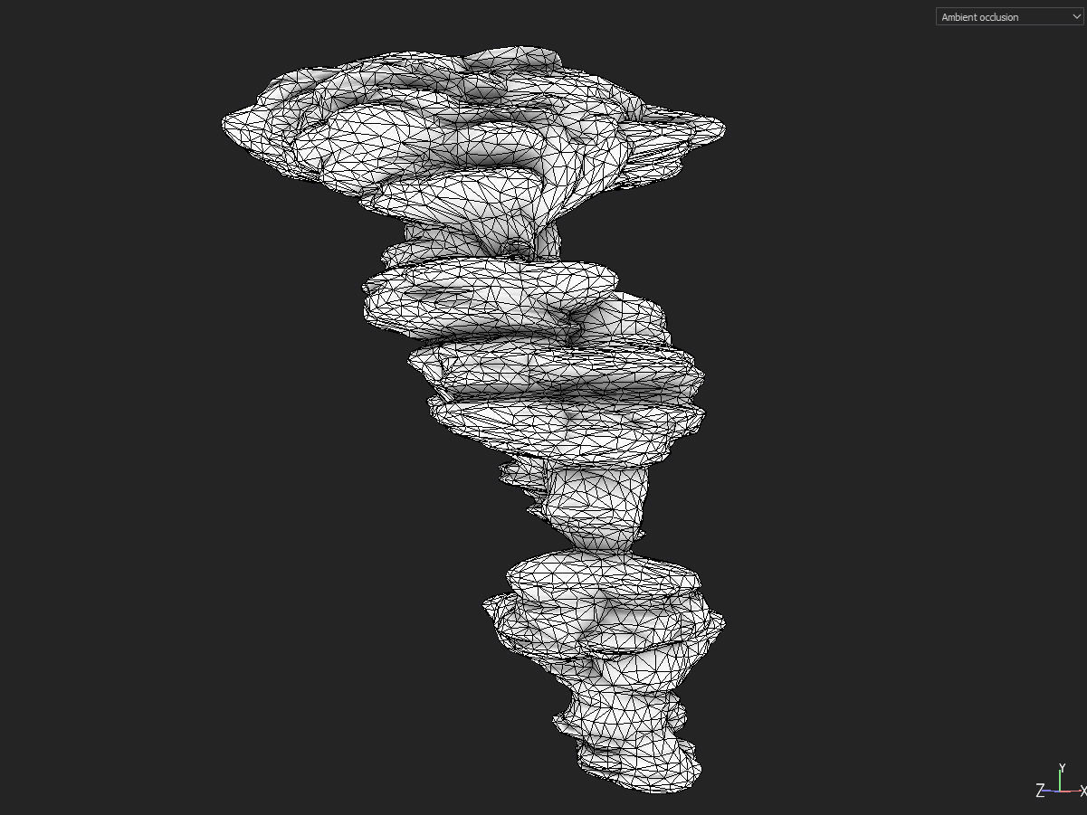 Low poly Scifi Column Sandstone Low-poly 3D model_19