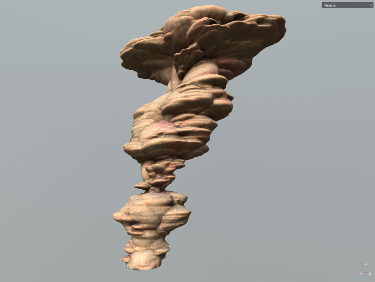 Low poly Scifi Column Sandstone Low-poly 3D model_20