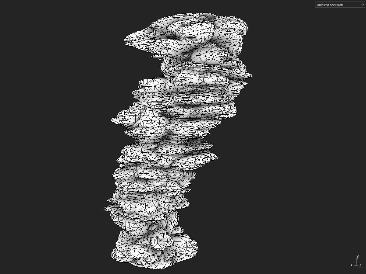 Low poly Scifi Column Sandstone Low-poly 3D model_16