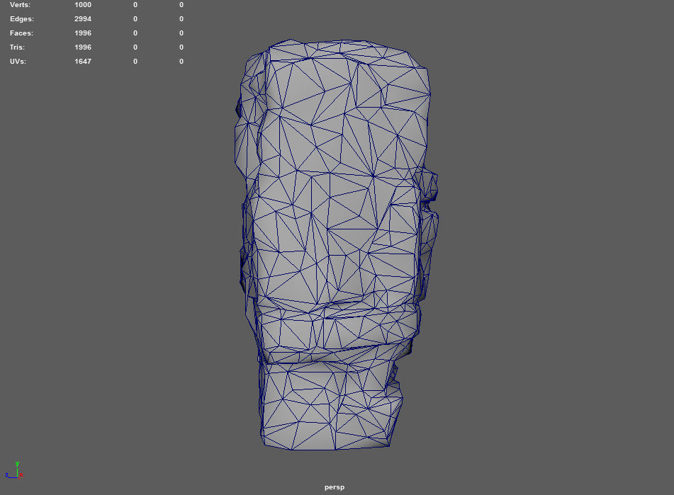 Low poly Mossy Layer Rock A Low-poly 3D model_5