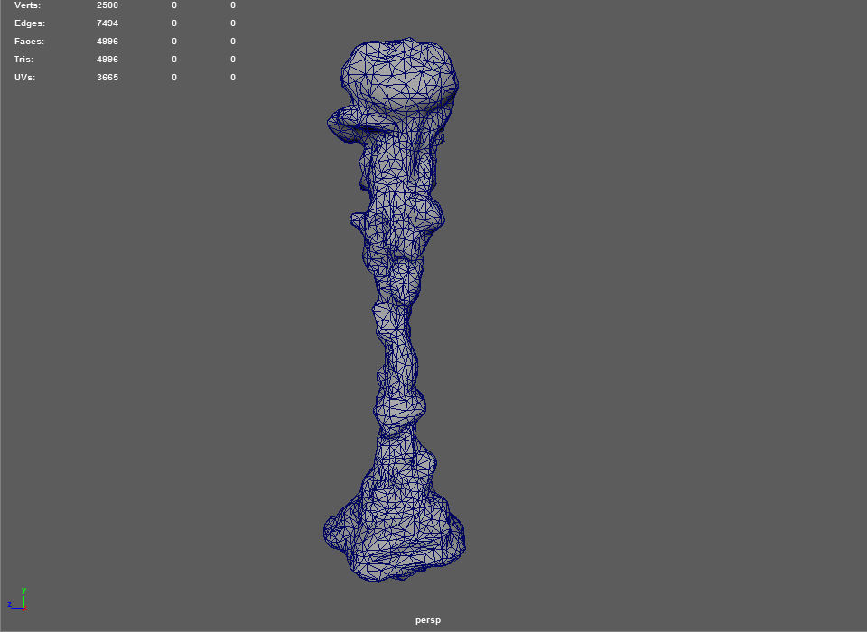 Low poly Mossy Cave Rock Module 191220 Low-poly 3D model_8