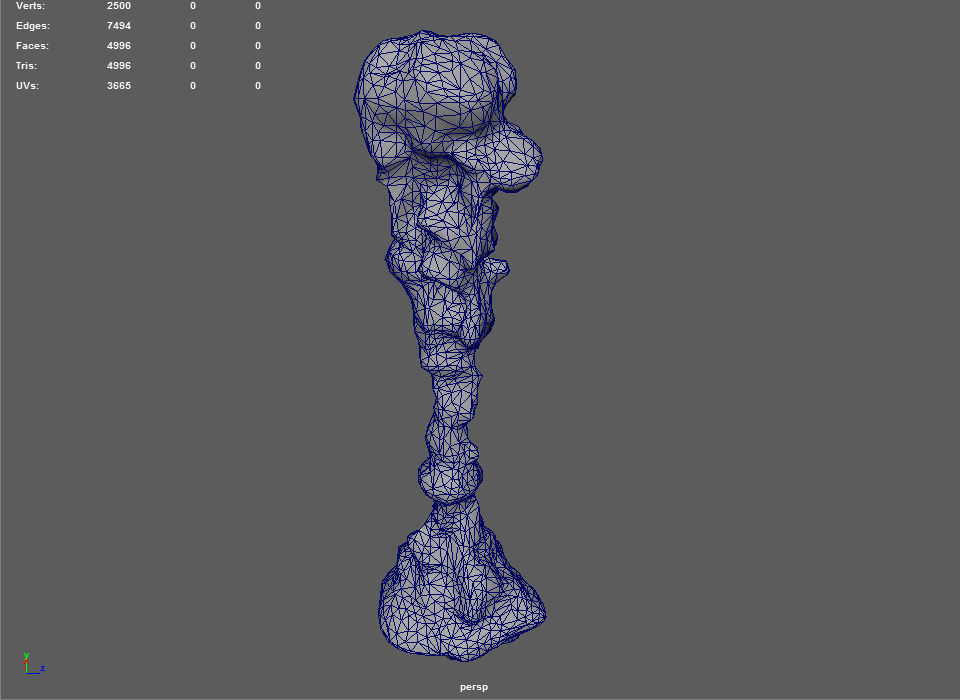 Low poly Mossy Cave Rock Module 191220 Low-poly 3D model_12