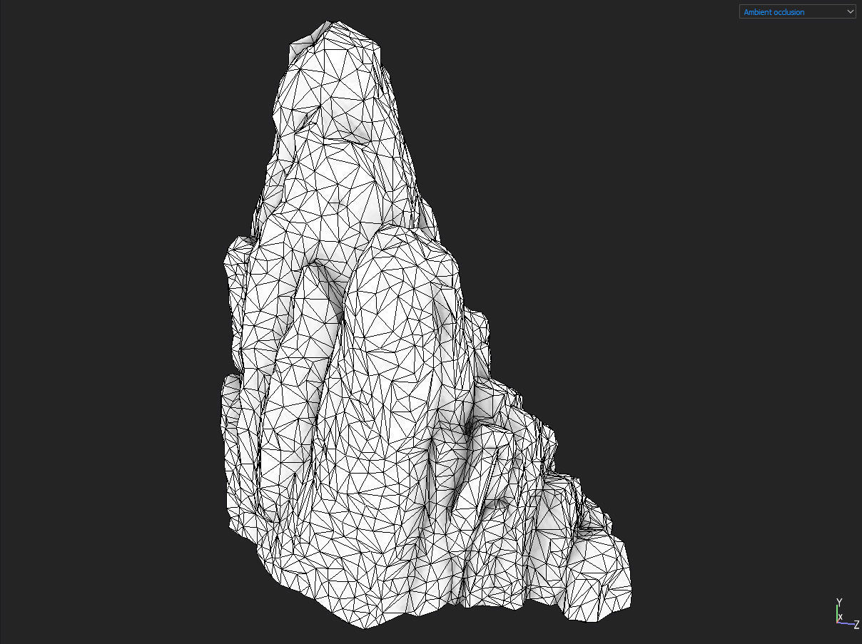 Low poly Medium Size Jungle Rock Low-poly 3D model_21