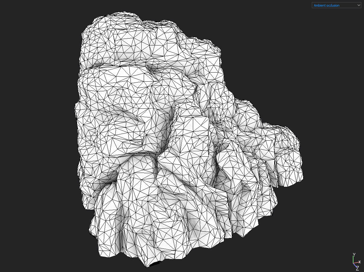 Low poly Medium Size Jungle Rock Low-poly 3D model_9