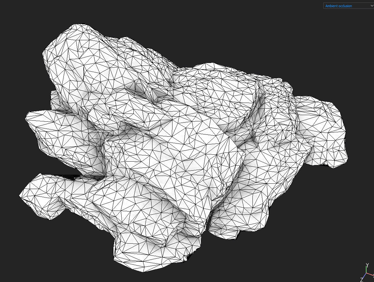 Low poly Medium Size Jungle Rock Low-poly 3D model_29