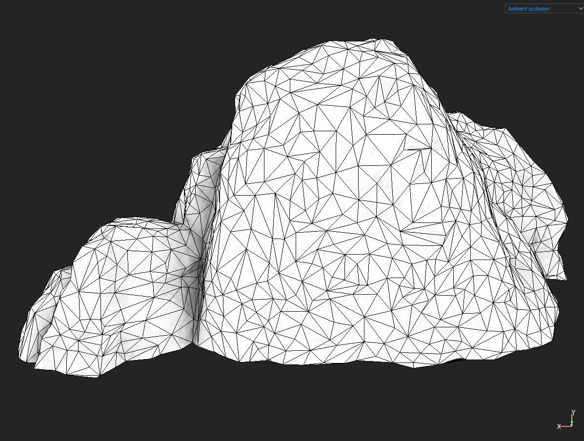 Low poly Medium Size Jungle Rock Low-poly 3D model_33