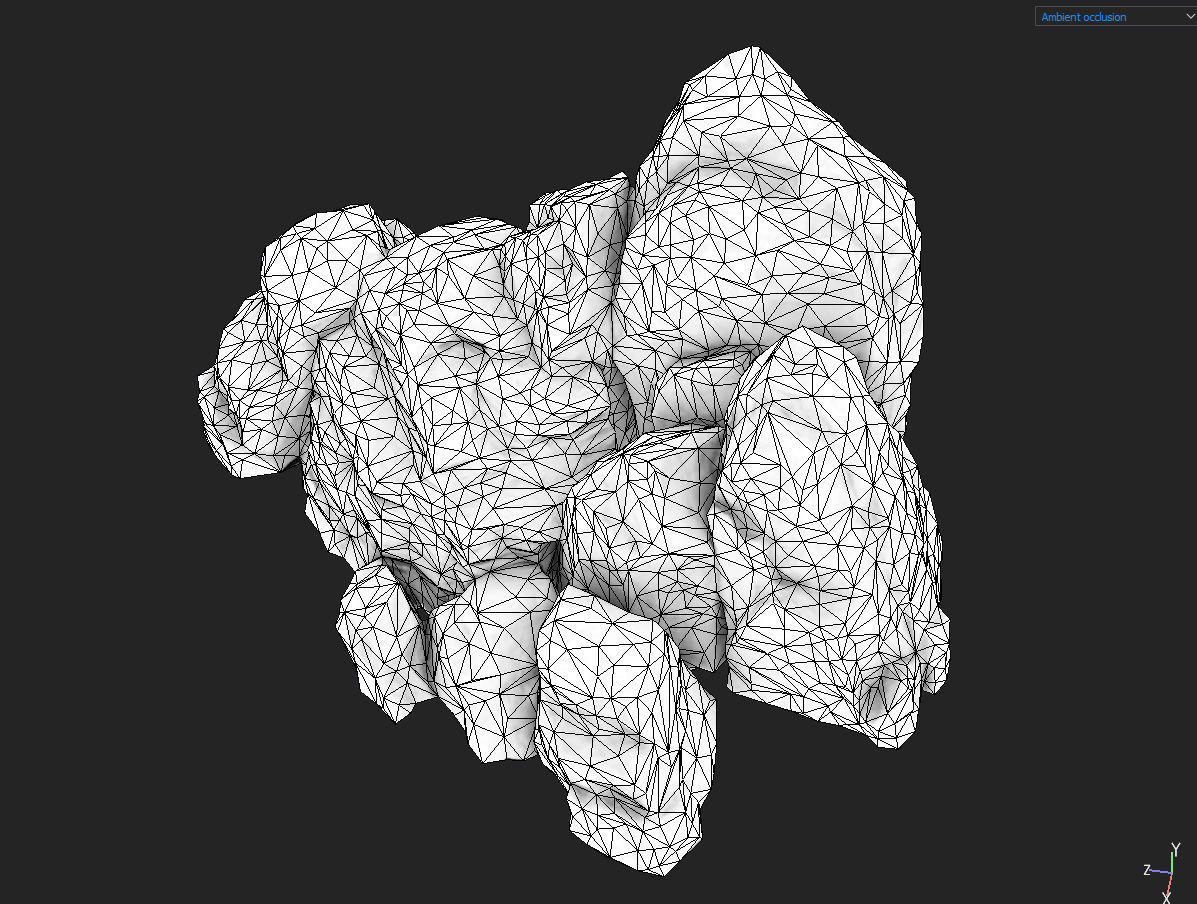 Low poly Medium Size Jungle Rock Low-poly 3D model_41