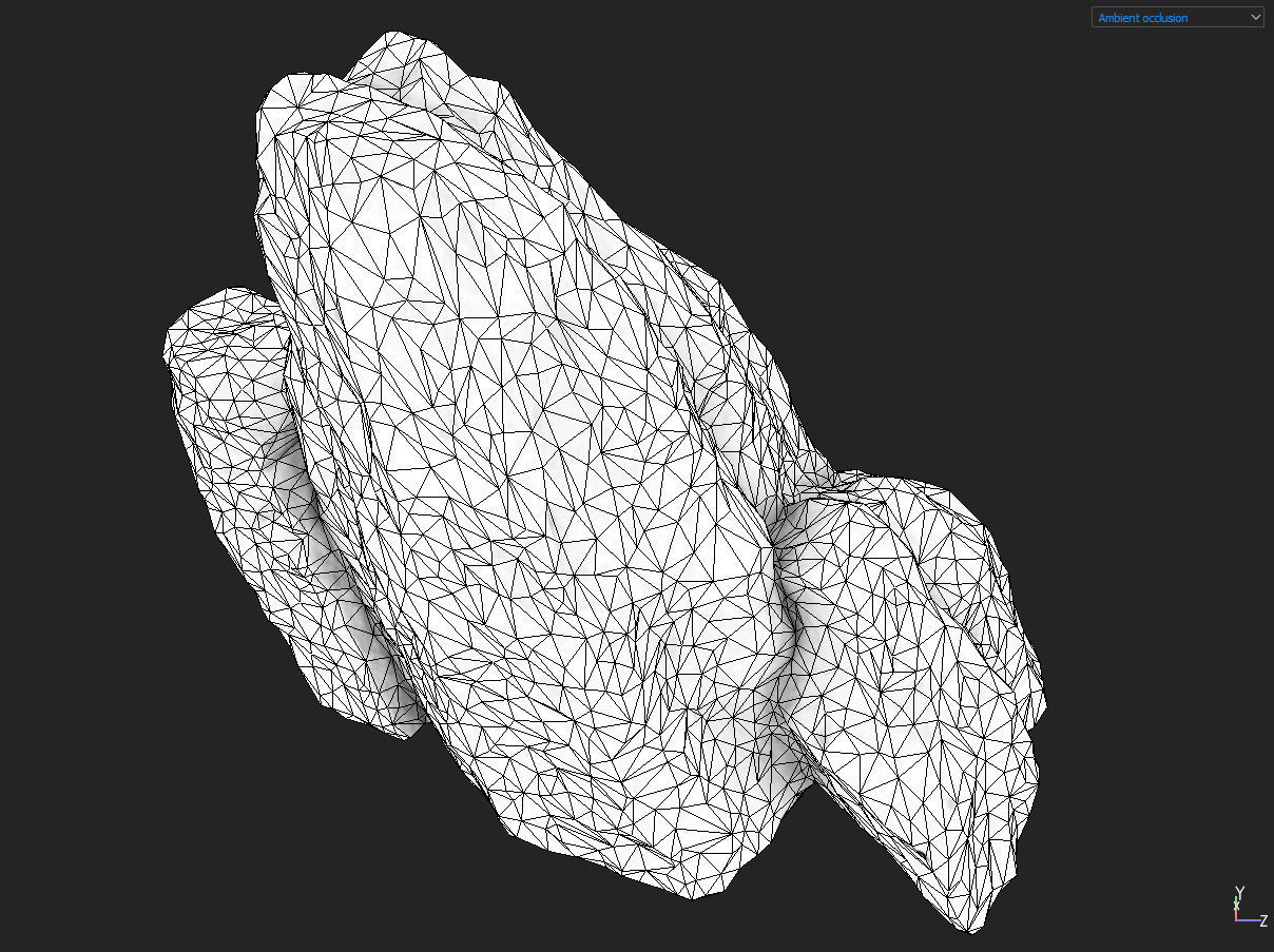 Low poly Medium Size Jungle Rock Low-poly 3D model_17
