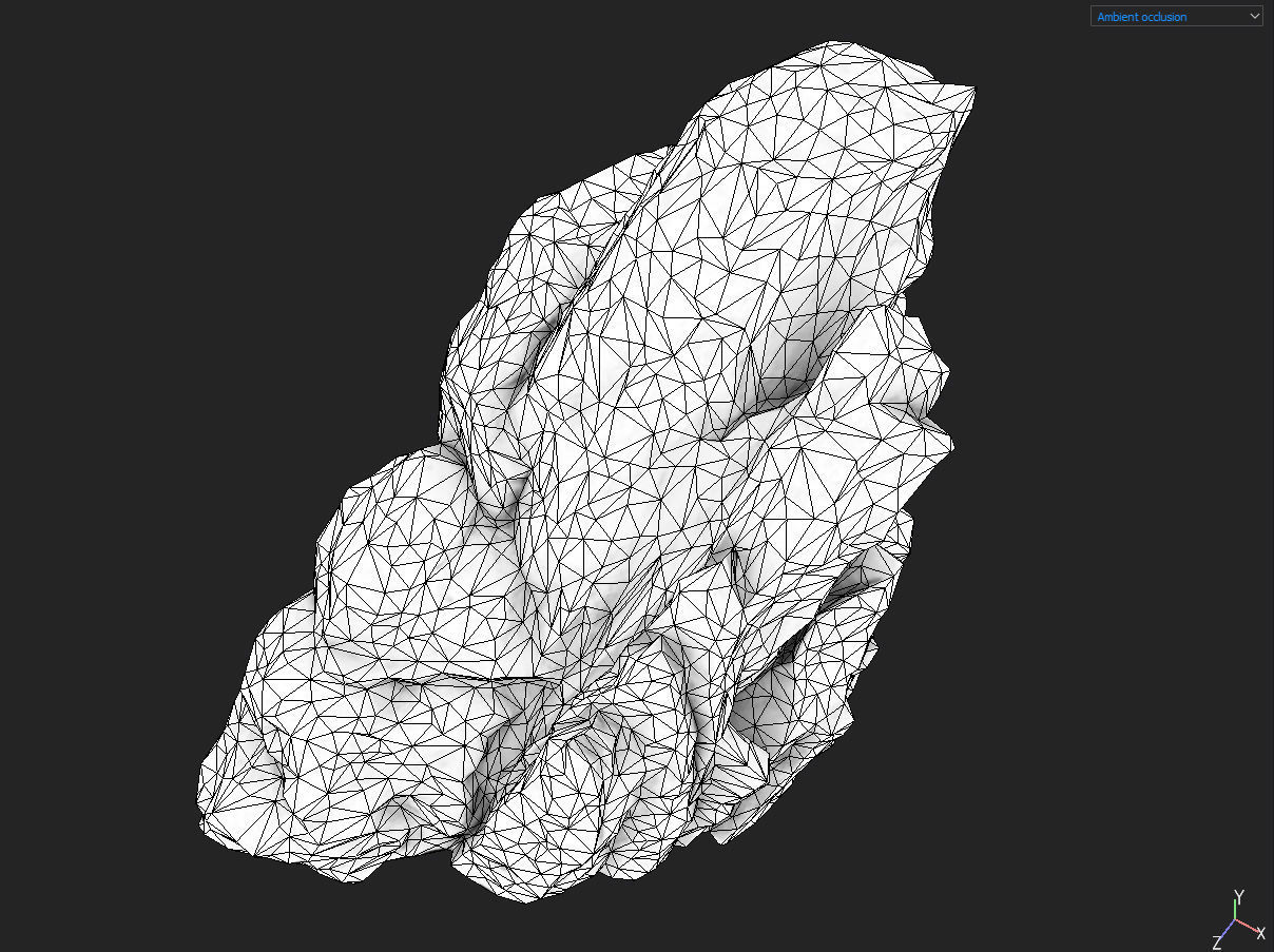 Low poly Medium Size Jungle Rock Low-poly 3D model_13