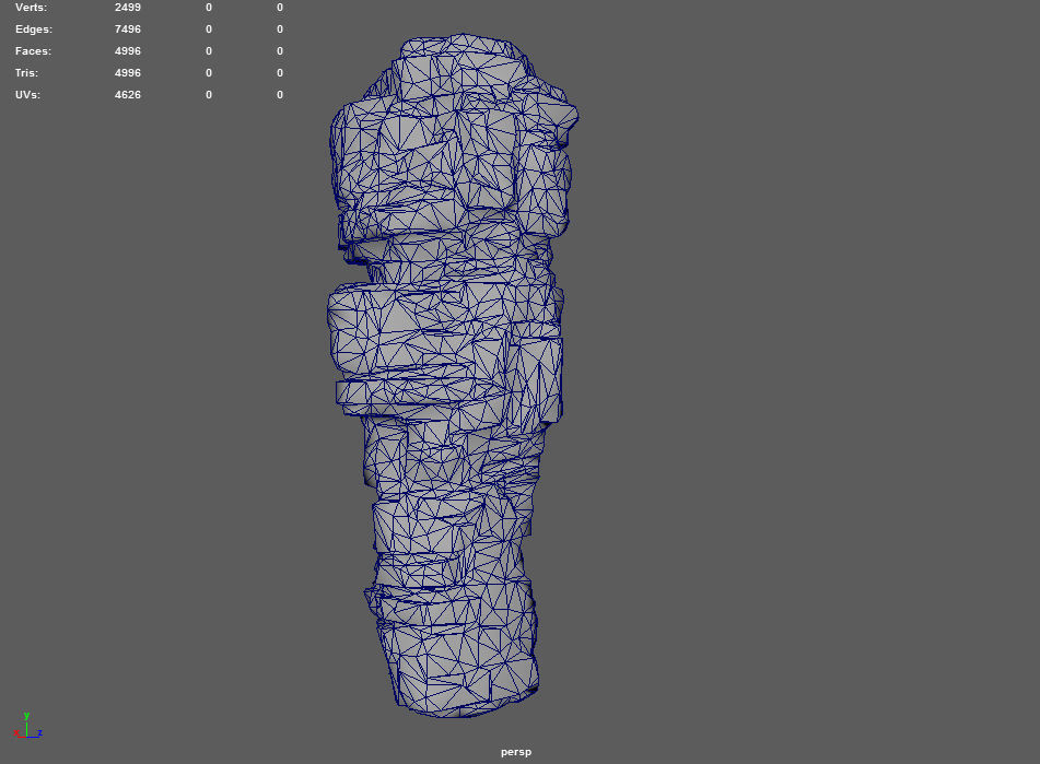 Low poly Layered Cliff Rock Low-poly 3D model_20