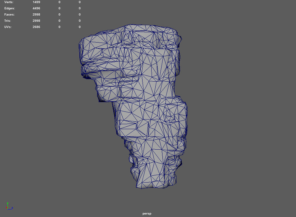 Low poly Layered Cliff Rock Low-poly 3D model_8
