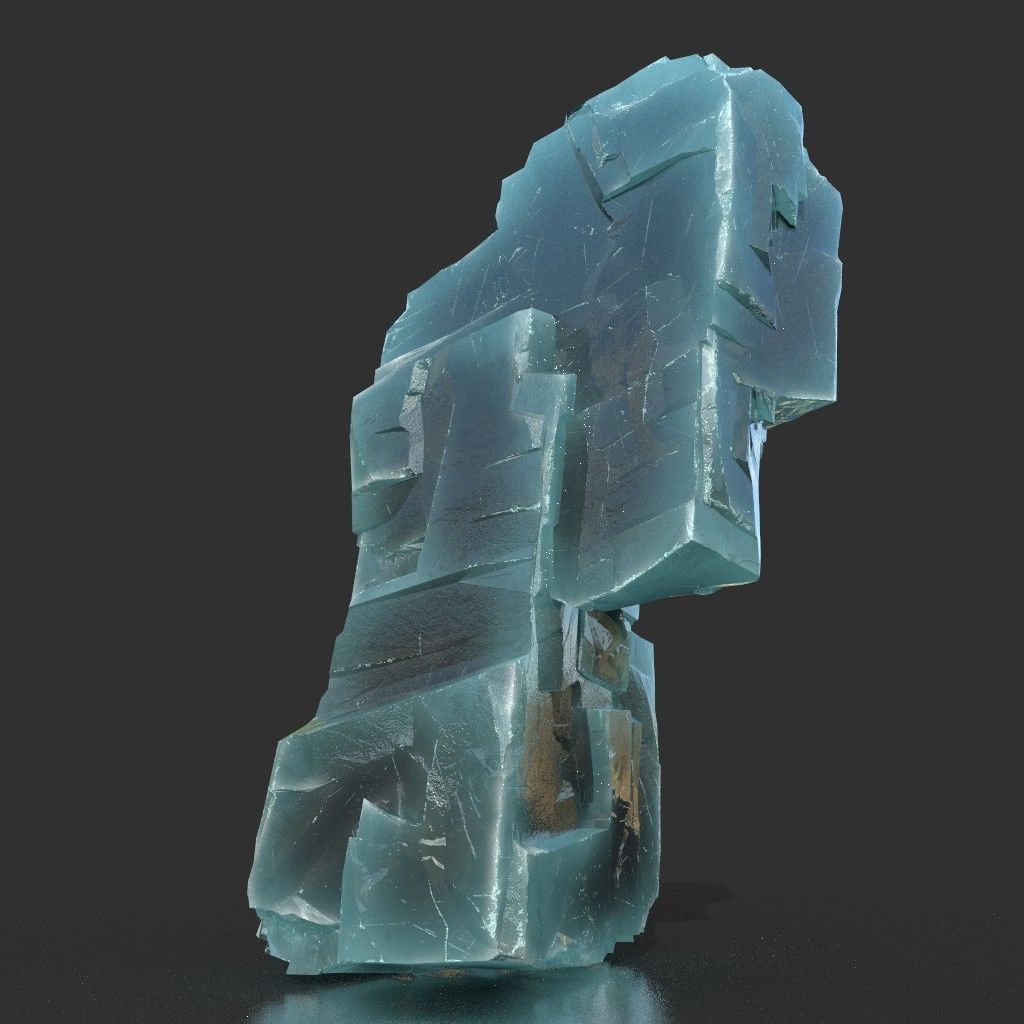 Low poly Ice Block 190302 Low-poly 3D model_40