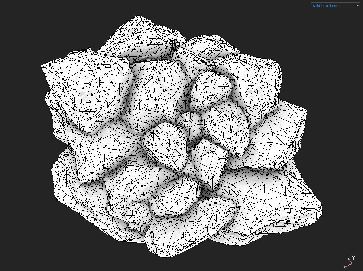 Low poly formation yellow-texture Low-poly 3D model_21