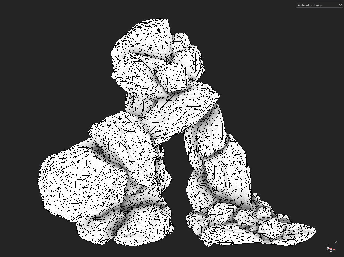 Low poly formation yellow-texture Low-poly 3D model_33