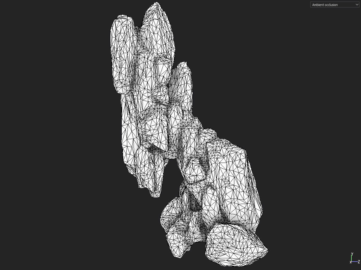 Low poly formation yellow-texture Low-poly 3D model_5