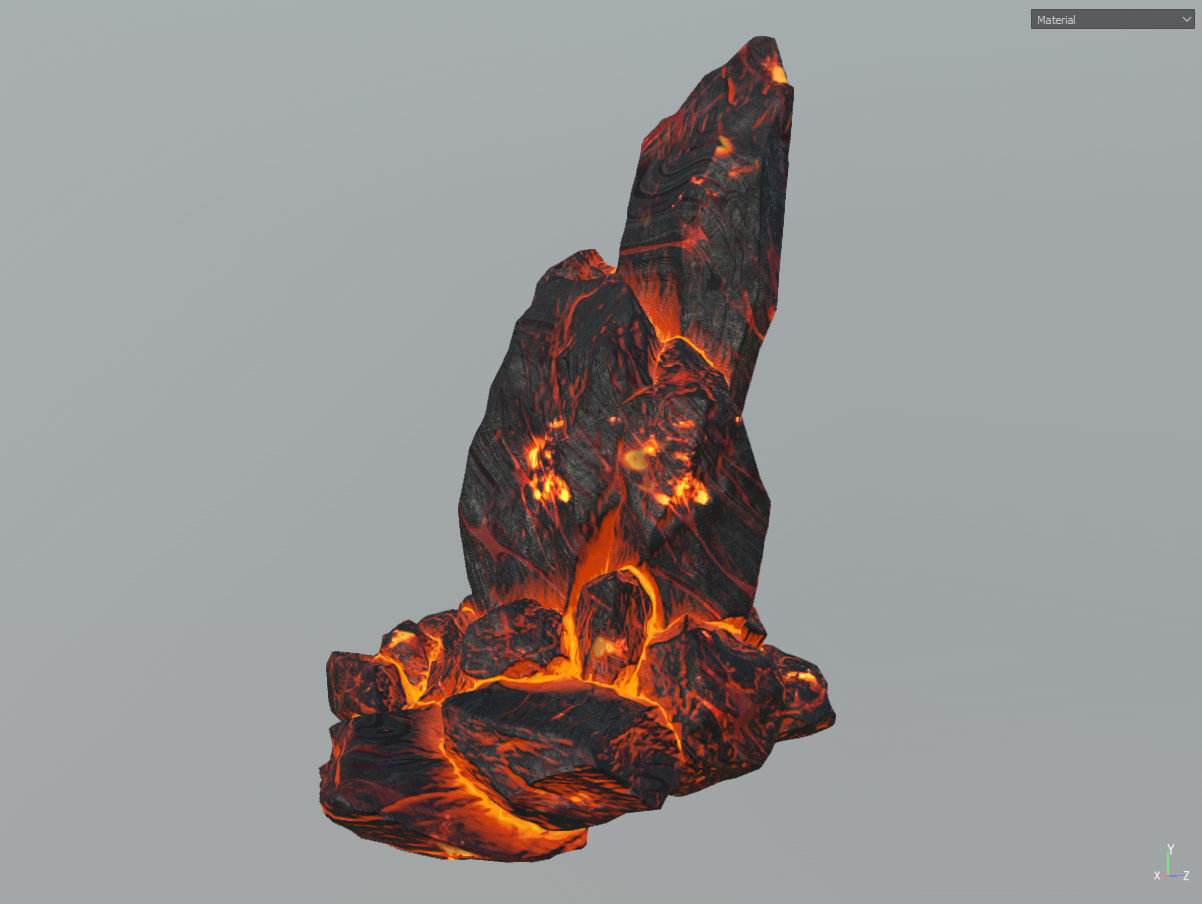 Low poly formation lava-texture Low-poly 3D model_23