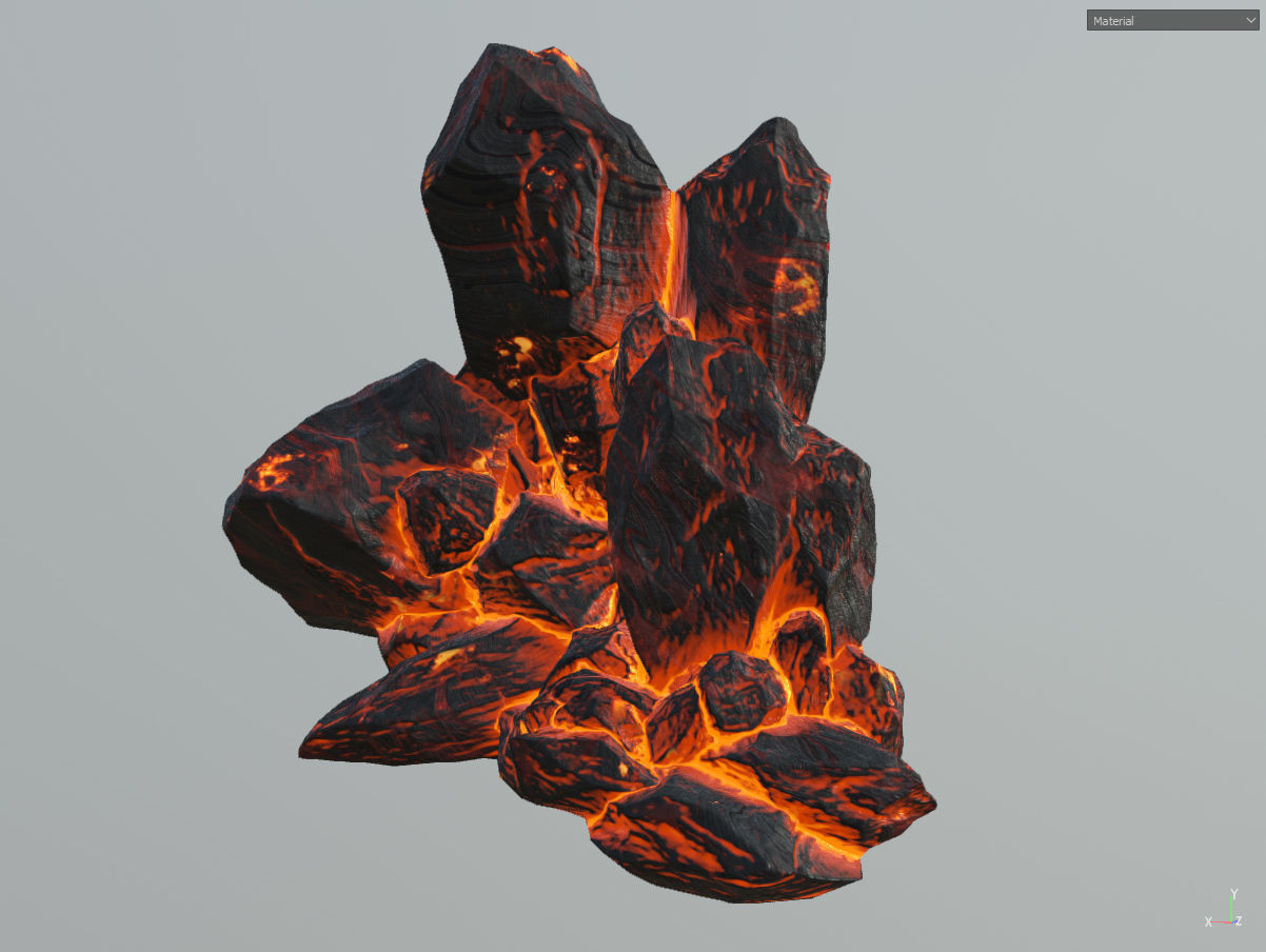 Low poly formation lava-texture Low-poly 3D model_28