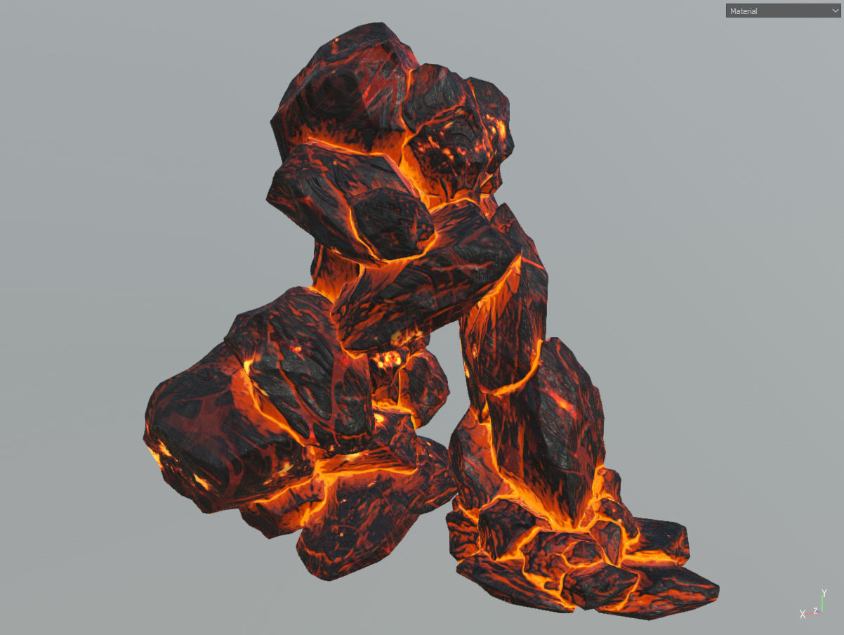 Low poly formation lava-texture Low-poly 3D model_31