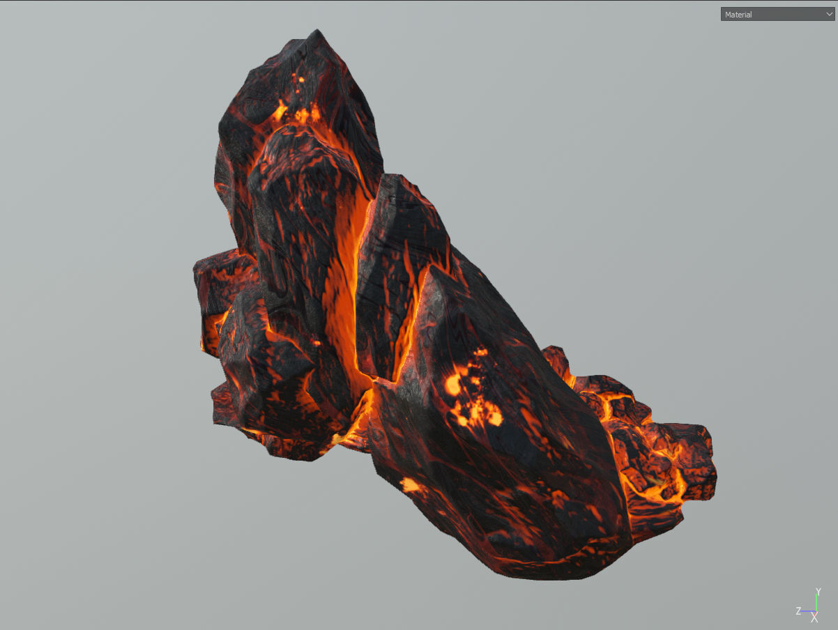 Low poly formation lava-texture Low-poly 3D model_35