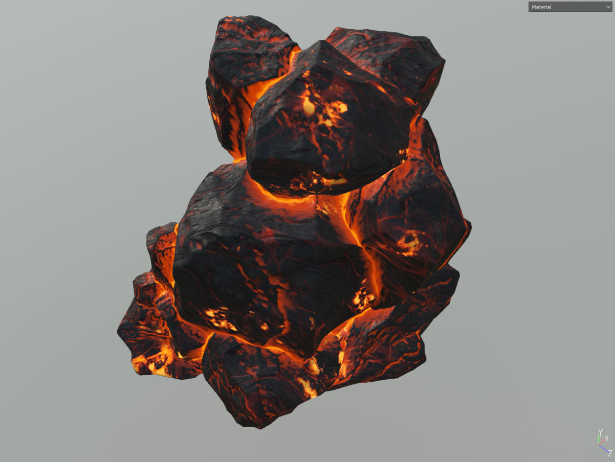 Low poly formation lava-texture Low-poly 3D model_10