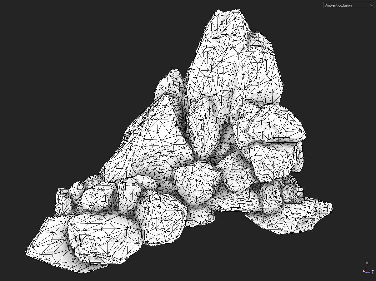 Low poly formation lava-texture Low-poly 3D model_37