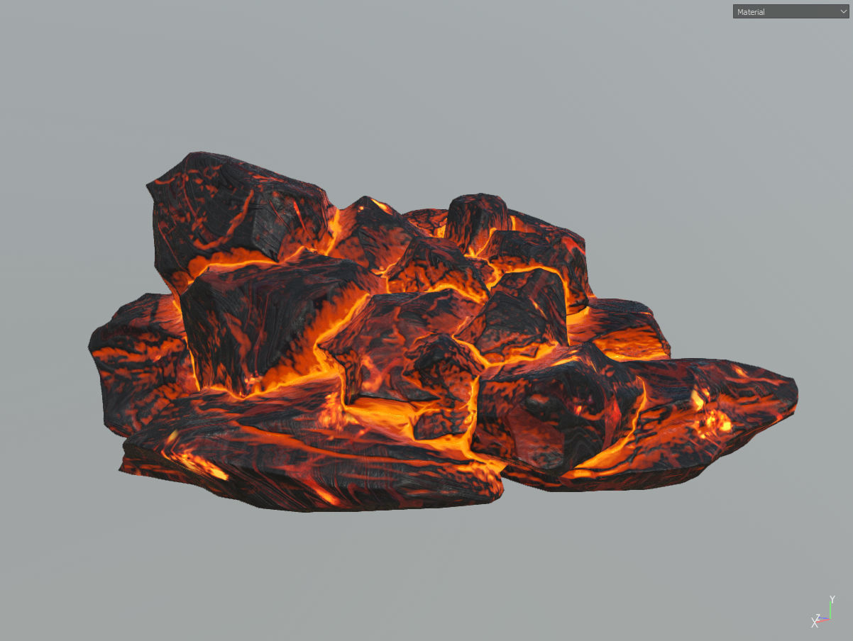 Low poly formation lava-texture Low-poly 3D model_18