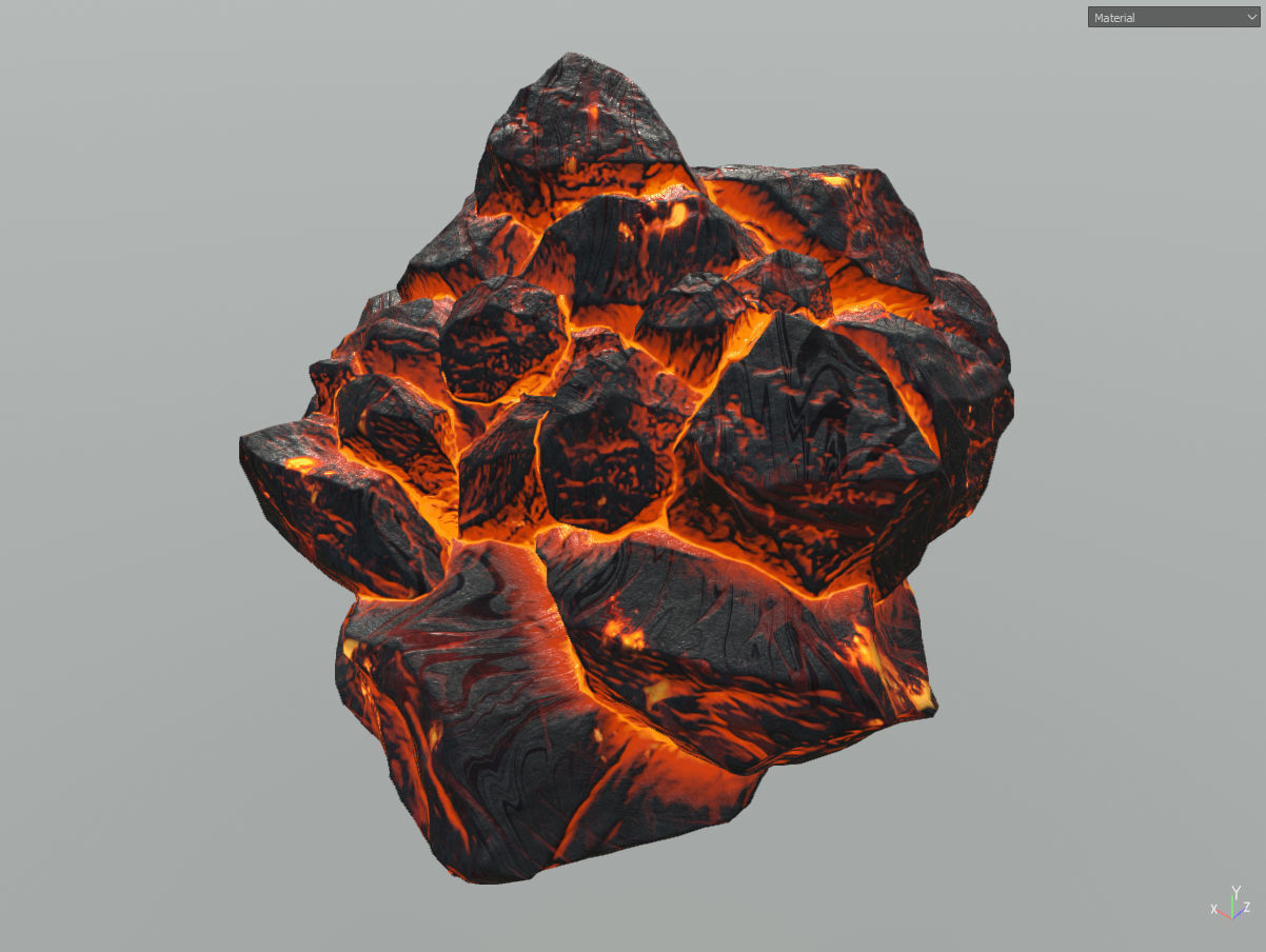 Low poly formation lava-texture Low-poly 3D model_20
