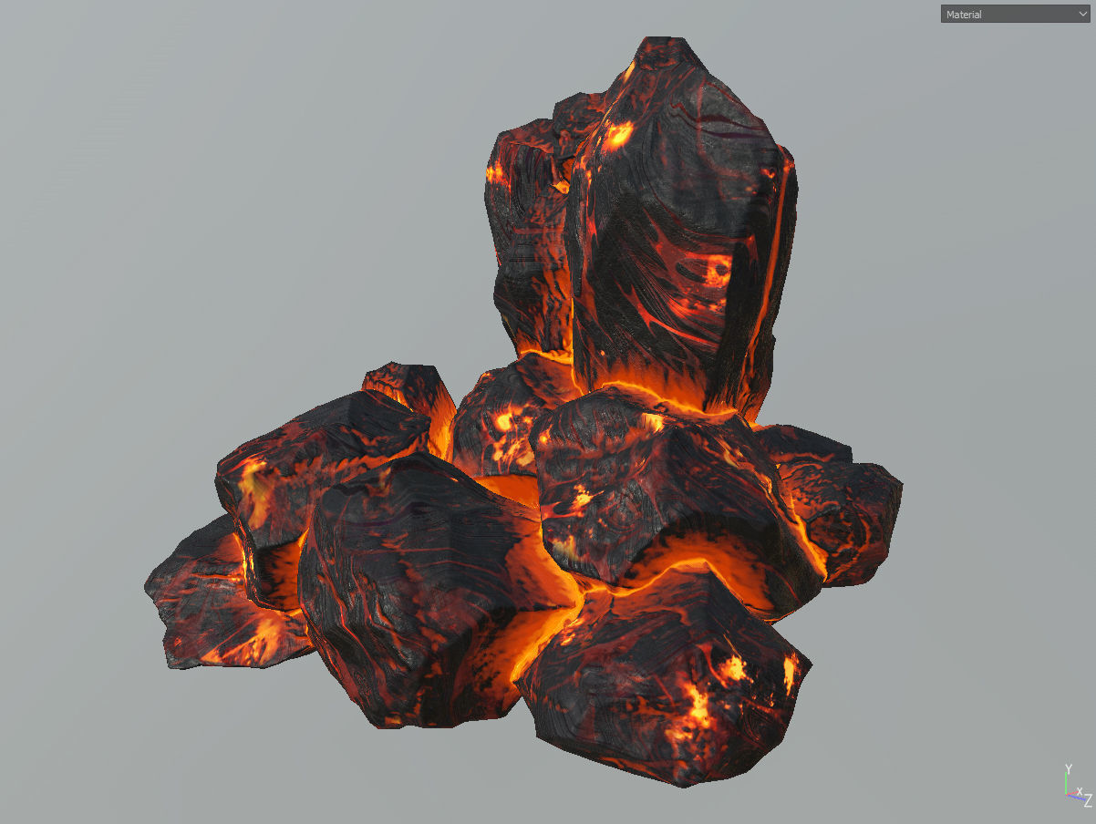 Low poly formation lava-texture Low-poly 3D model_16