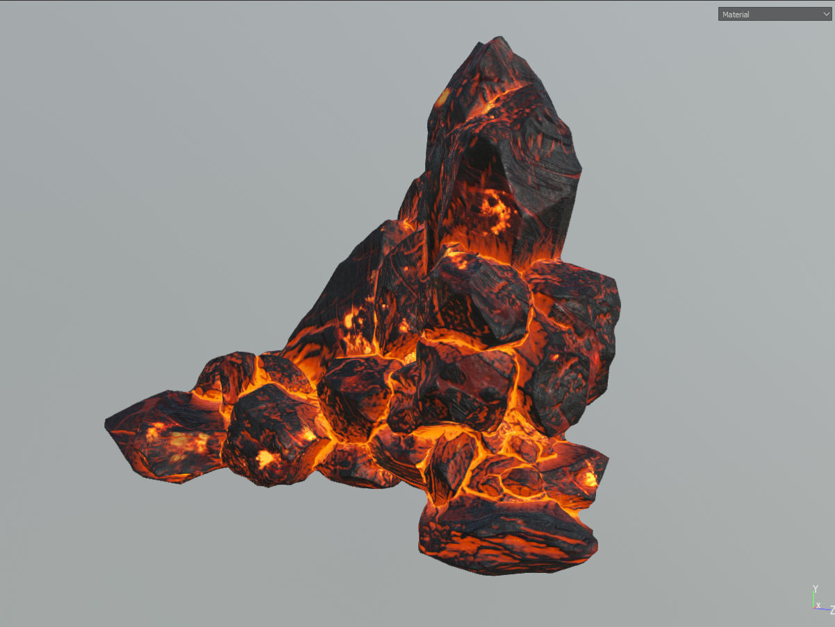 Low poly formation lava-texture Low-poly 3D model_36
