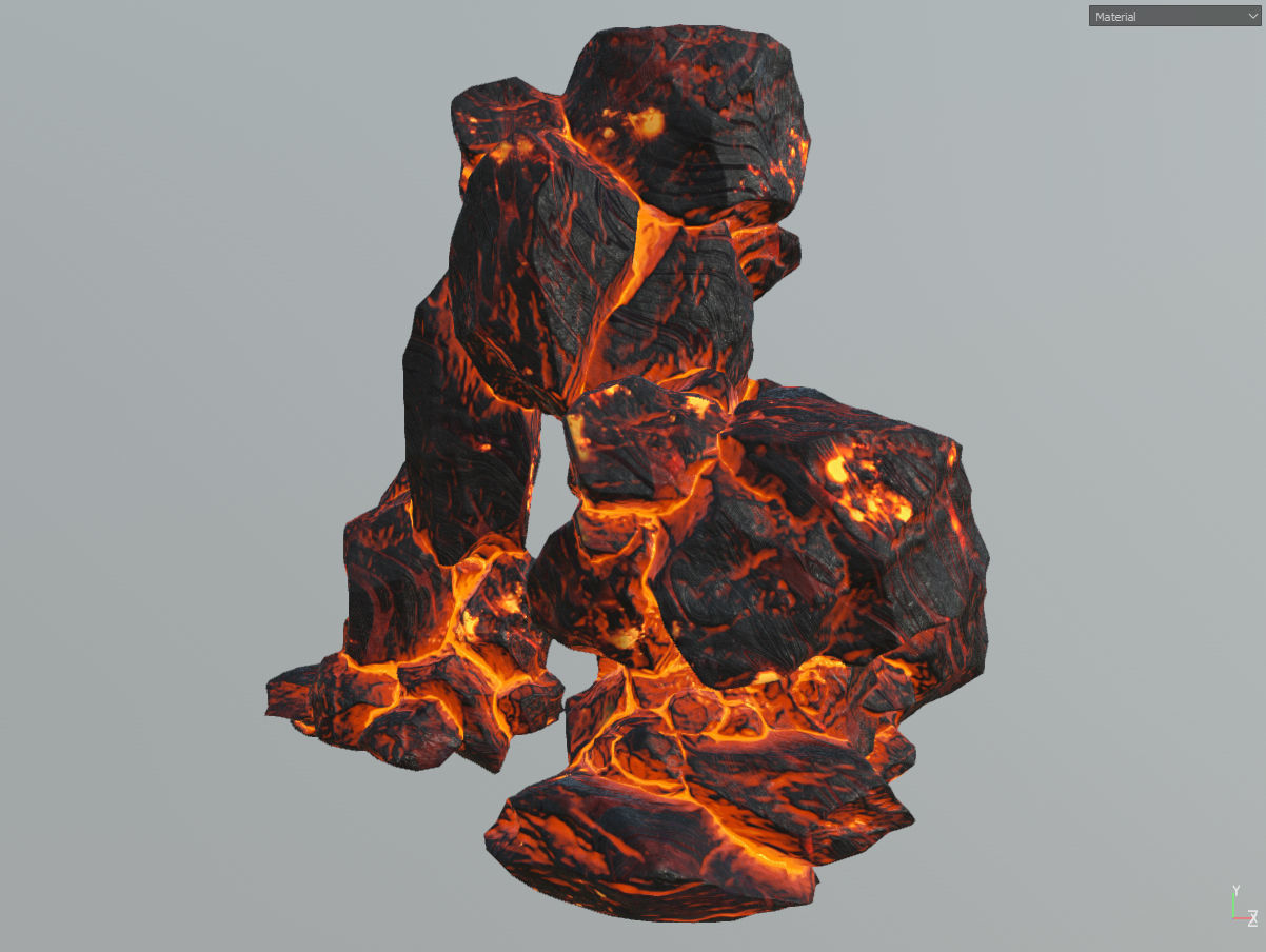 Low poly formation lava-texture Low-poly 3D model_32