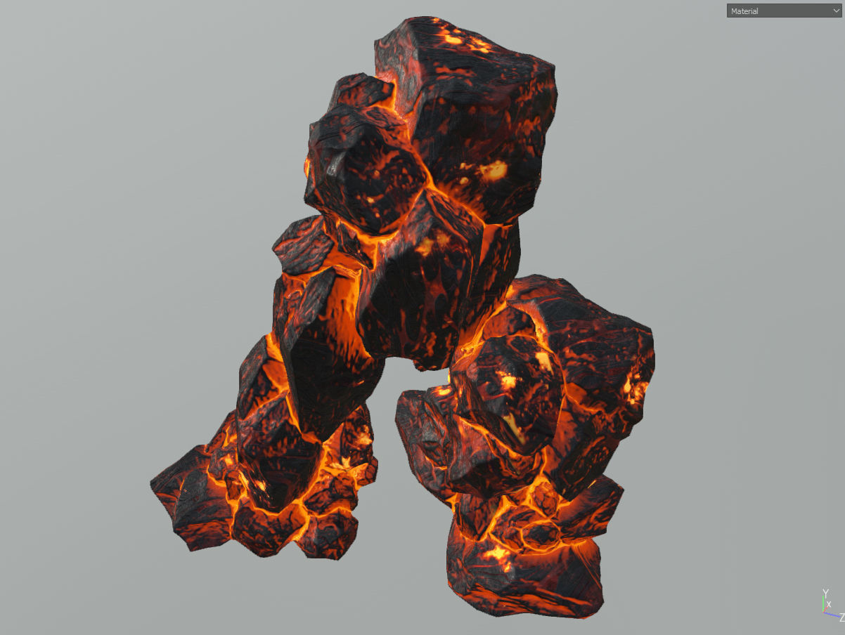 Low poly formation lava-texture Low-poly 3D model_30