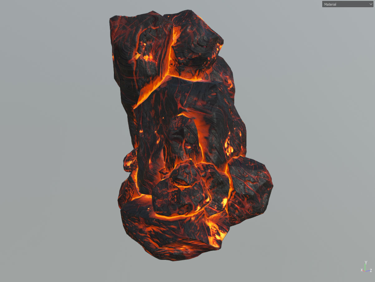 Low poly formation lava-texture Low-poly 3D model_12