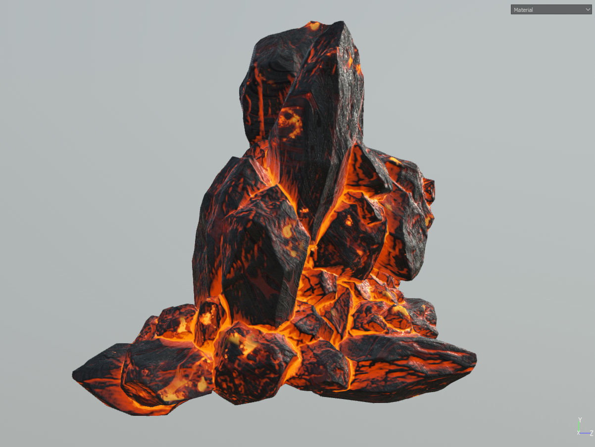 Low poly formation lava-texture Low-poly 3D model_27