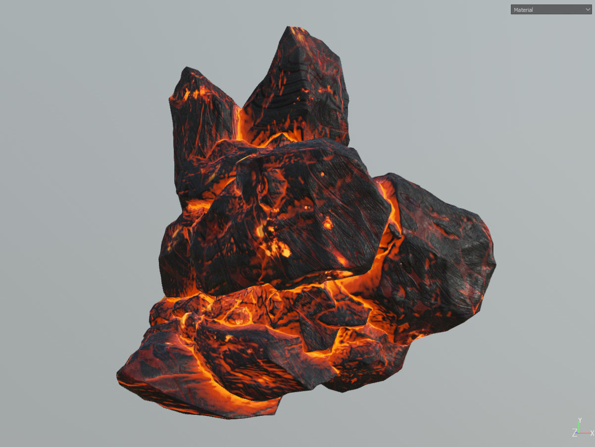 Low poly formation lava-texture Low-poly 3D model_26