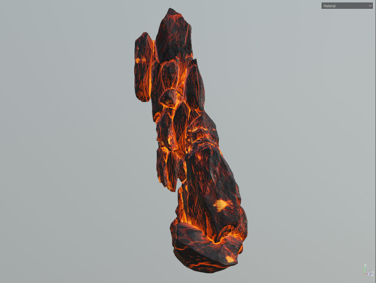 Low poly formation lava-texture Low-poly 3D model_4