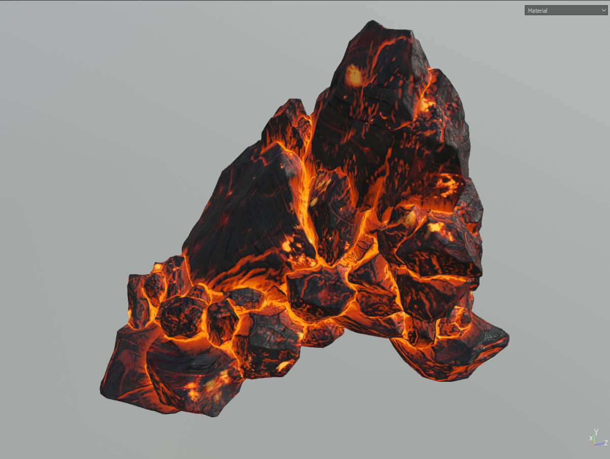 Low poly formation lava-texture Low-poly 3D model_34