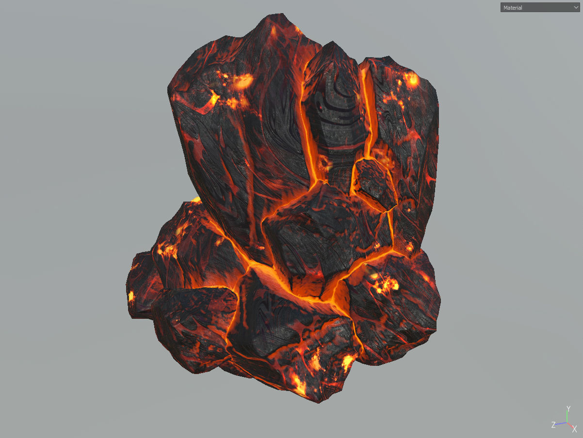 Low poly formation lava-texture Low-poly 3D model_15