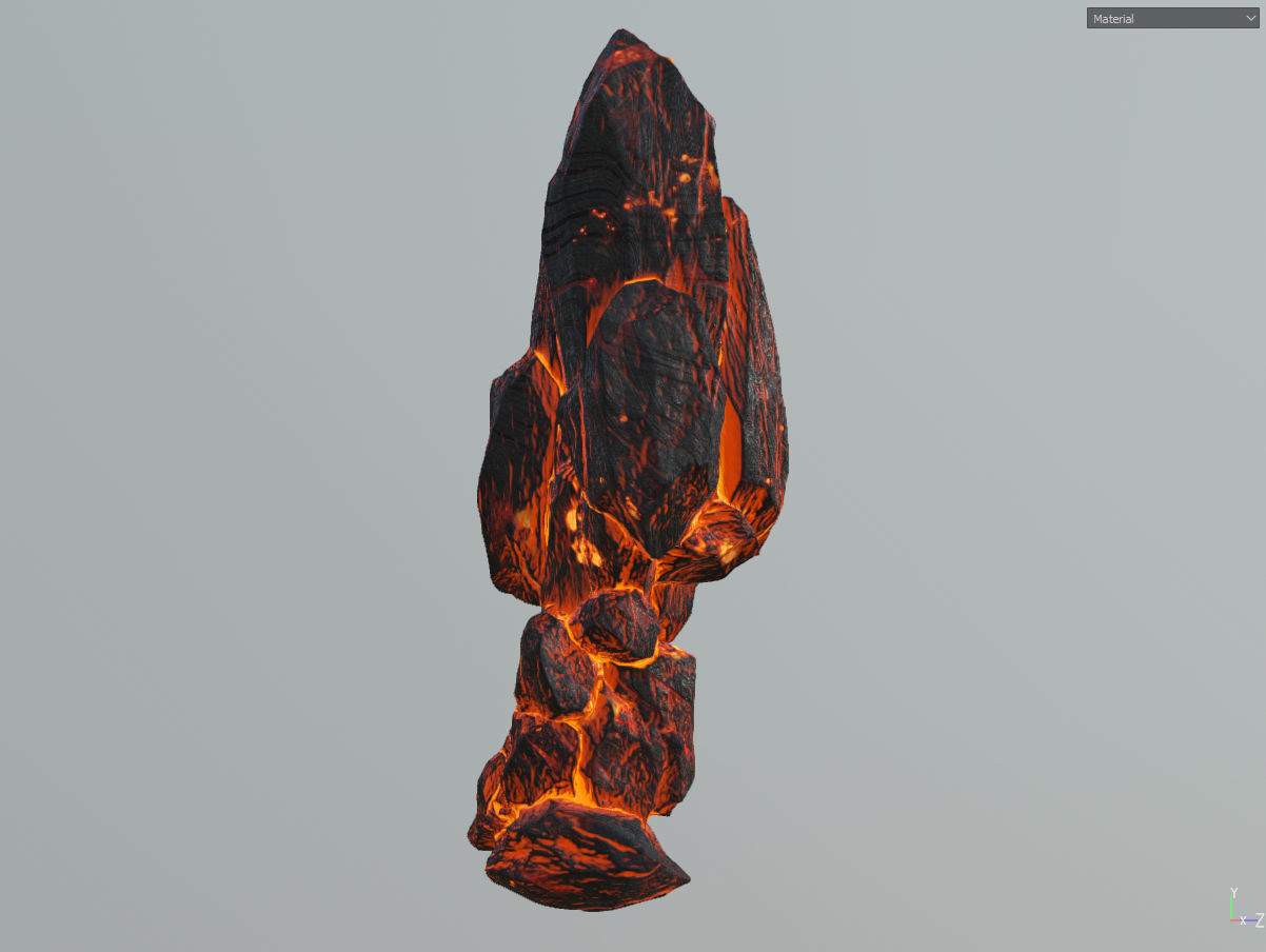 Low poly formation lava-texture Low-poly 3D model_40