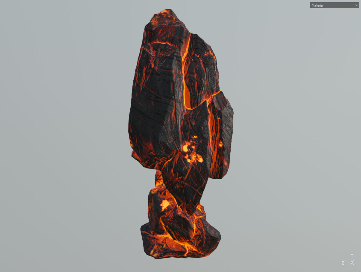 Low poly formation lava-texture Low-poly 3D model_39