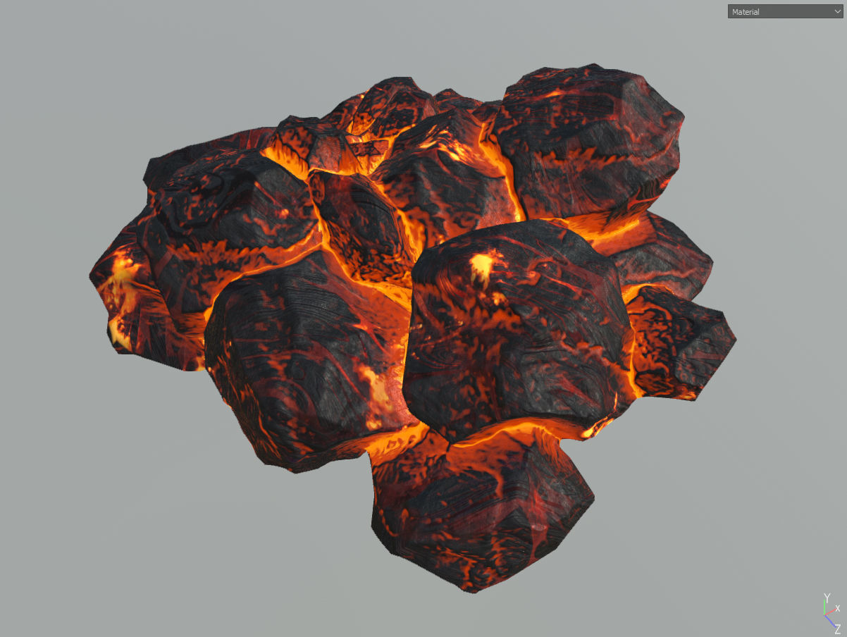 Low poly formation lava-texture Low-poly 3D model_19